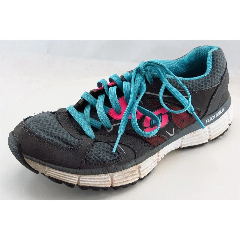Skechers Sport Running Shoes Gray Leather Women‎ 7.5 Medium